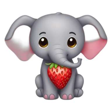 Chibi Strawberry Elephant sticker