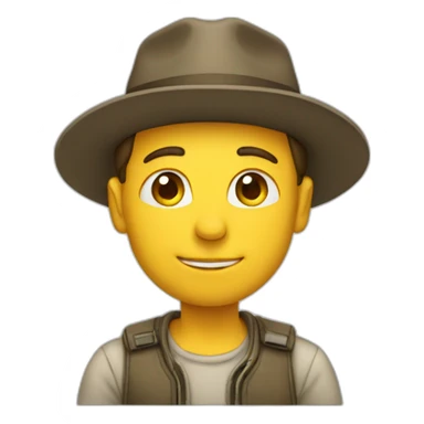 A man salutes sticker