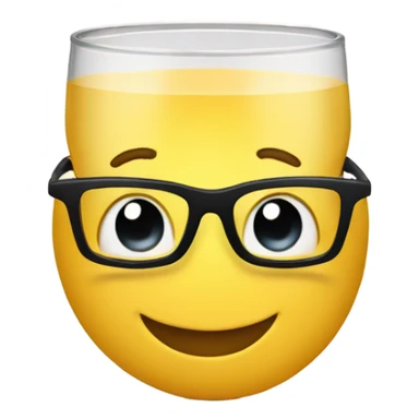 smily face with glasses, working out and drinking cof sticker