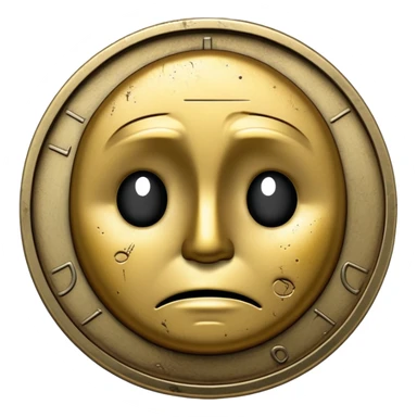 25 cent sad face art sticker