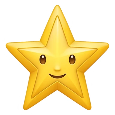 a star, simple and iconic, modern emoji style sticker