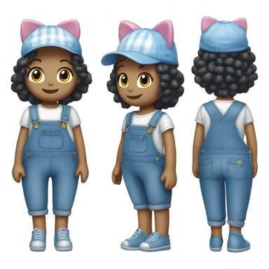 Hello kitty without a bow and in blue overall  sticker