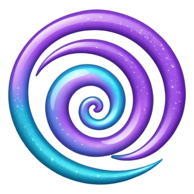 Glitter Purple and Cian Mark Check sticker