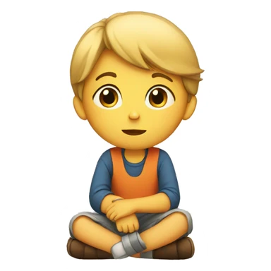 child sitting and thinking  sticker