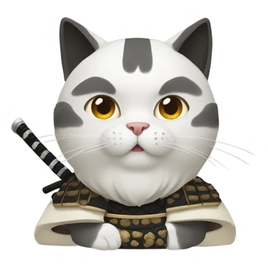 Samurai cat sticker