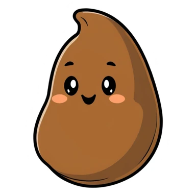 Barcelona poop cartoon sticker sticker