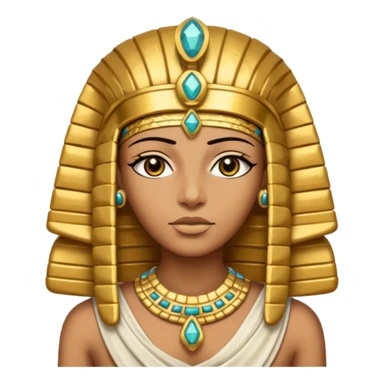 Mummy Pharaoh: Bandaged body with golden headdress and jeweled amulet.
 sticker