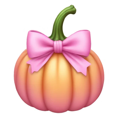 Light pink soft  Pumpkin with a pink bow sticker