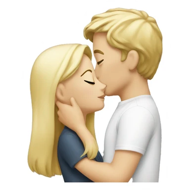 White brunette, kissing boy blonde sticker
