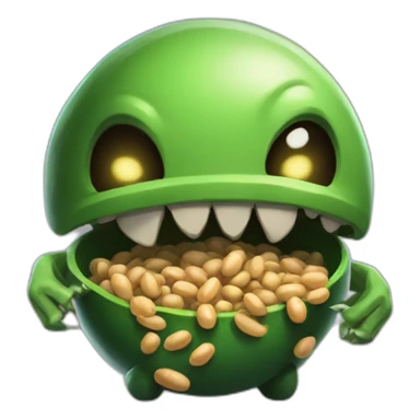 urgot from league of legends eating beans sticker