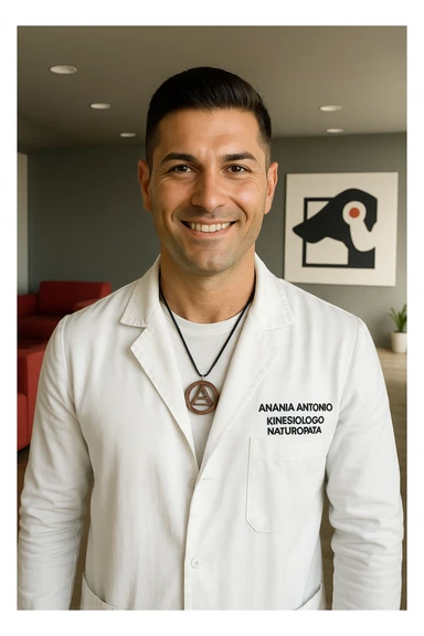 Kinesiologo chiamato Antonio Anania, immagini iperrealistiche sticker