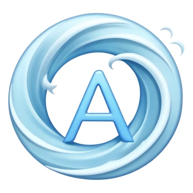 Letter A between two winds sticker