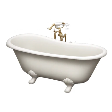 Porcelain bathtub with bubbles in it sticker