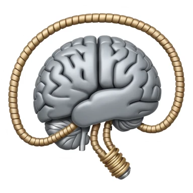 Half spring and half brain connected each other  sticker