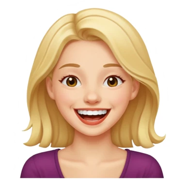 Chica guapa riéndose sticker