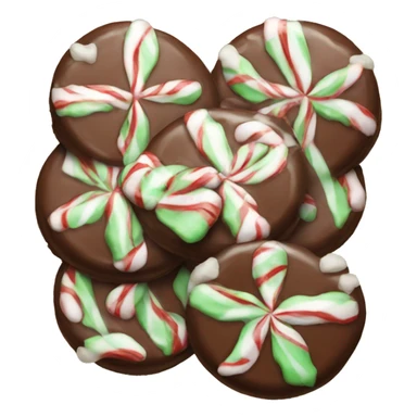 Peppermint chocolate cookies sticker