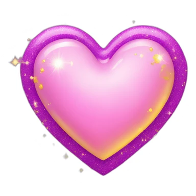 pink-and-purple-heart-with-yellow-sparkles sticker