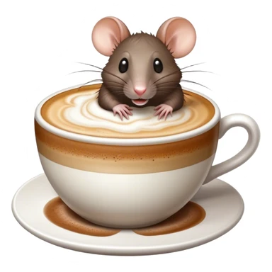 rat in cappuchino sticker