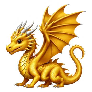 Fourth wing andarna, gold dragon sticker