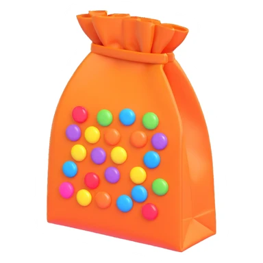 bag with candy sticker