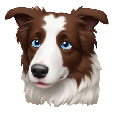 Red marble border collie blue eyes cozy in blanket sticker