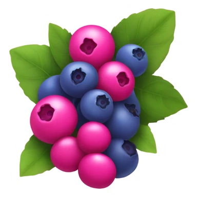 Clusters of blueberries that are hot pink sticker