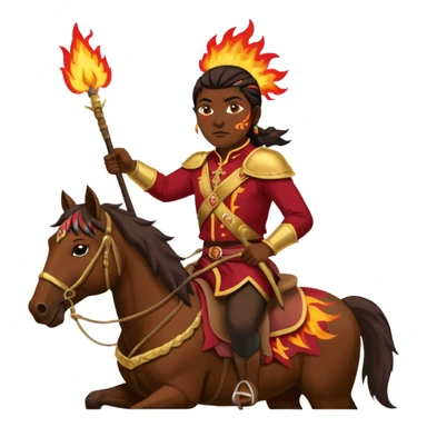 FSU chief Osceola with war paint on face riding horse and planting flaming spear sticker