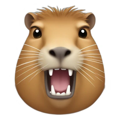 Capybara angry sticker