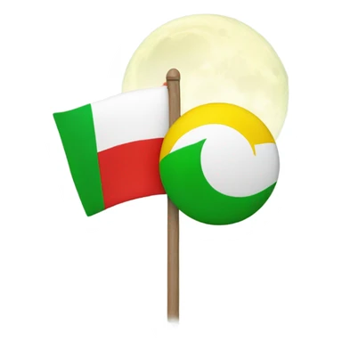 yellow is top green is second red is bottom and the white moon is middle flag sticker