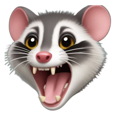 Opposum hissing sticker