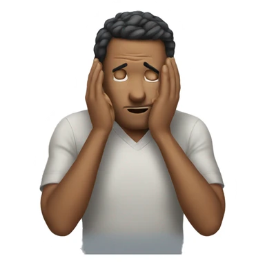 make emoji of steve doing facepalm sticker