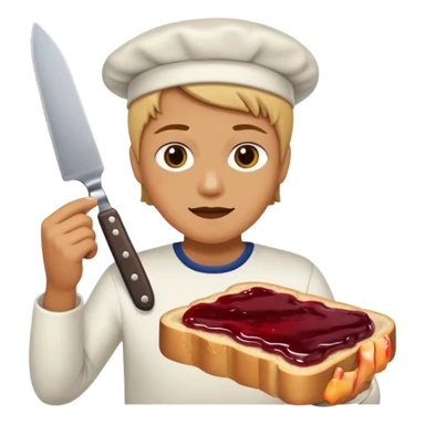 나이프로 식빵에 잼 바르기 sticker