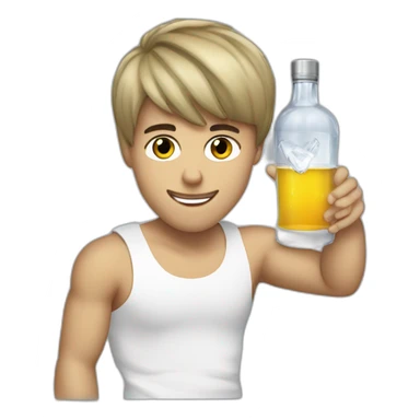 Justin bieber drinking vodka sticker