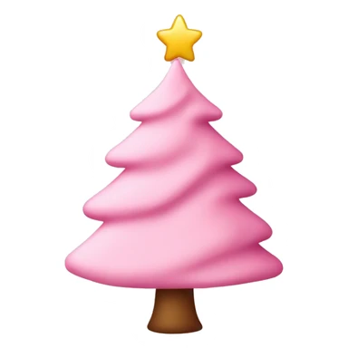 baby pink christmas tree sticker