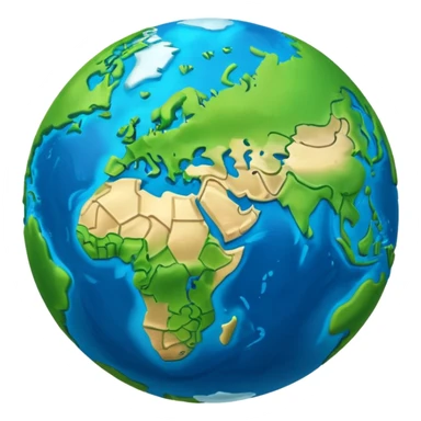 3d planet earth with building sticker