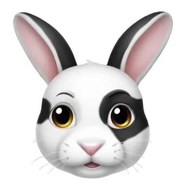 Black and white dutch rabbit sticker