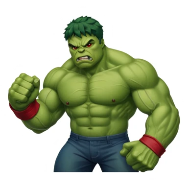Angry hulk with big fist sticker