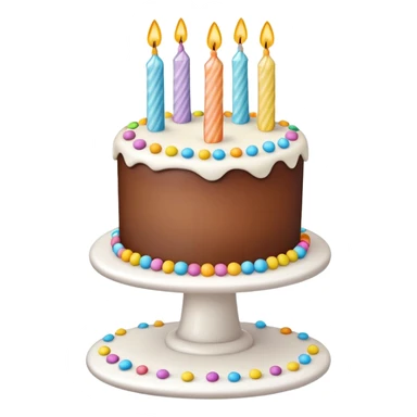 white birthday cake sticker