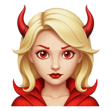 Blonde Lady devil  sticker