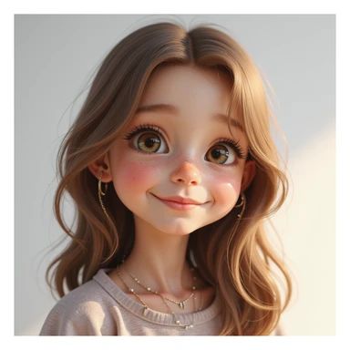 cute girl, photorealistic style, variation 1 sticker