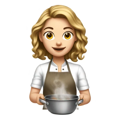 White girl cooking  sticker
