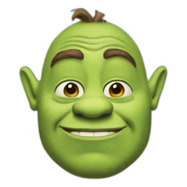 Shrek but blue sticker