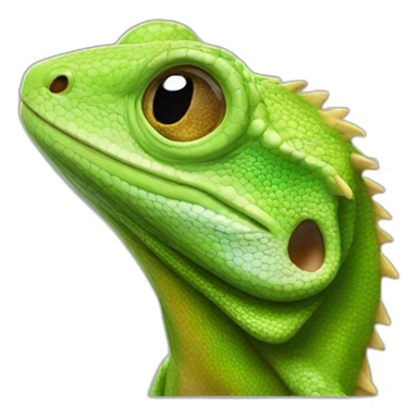lizard giving kiss sticker