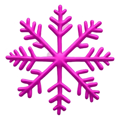 Pink snowflake sticker