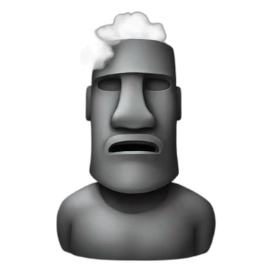 Moai with smoke sticker