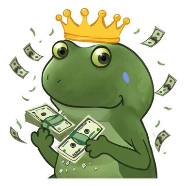 bufo money rain sticker