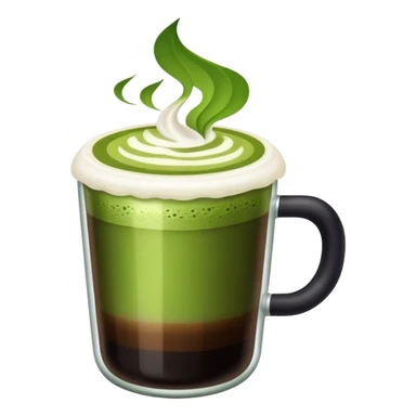 1 cup Coffee near 1 cup matcha sticker