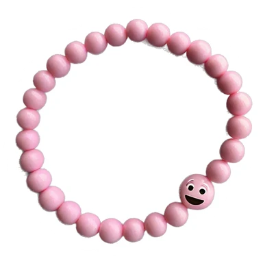 Bracelet pink beads  sticker
