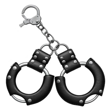 Hyperrealistic Padded leather bondage handcuffs  sticker
