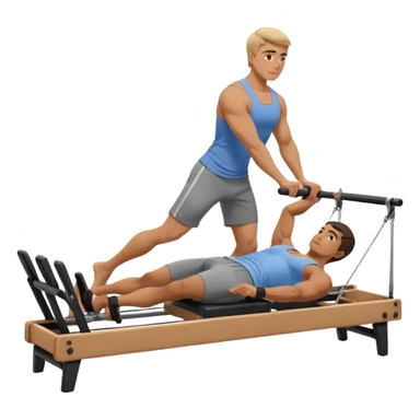 guy workout pilates reformer  sticker